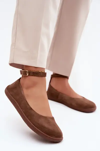Barefoot baleríny z přírodního semiše Zazoo 020 hnědé