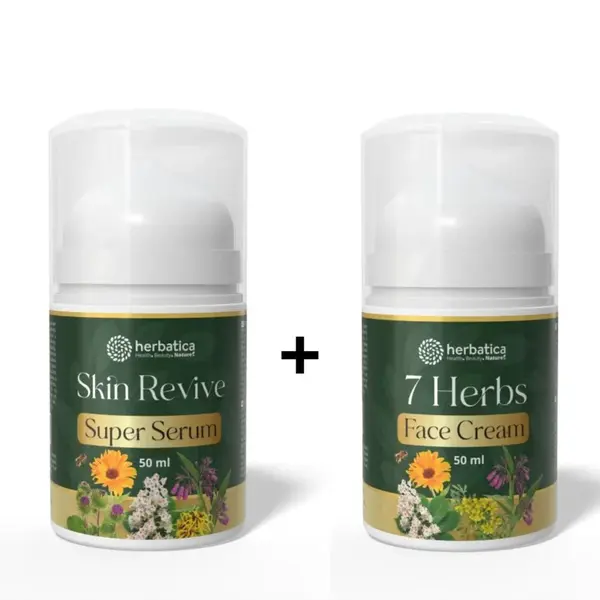 Zvýhodnený set: Anti‑Age Duo – Skin Revive SuperSerum + 7 Herbs Face Cream