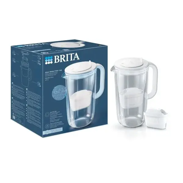 BRITA GLASS JUG Filtrační konvice, světle modrá, velikost