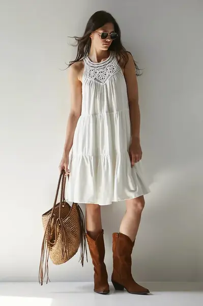 Šaty s příměsí lnu Medicine