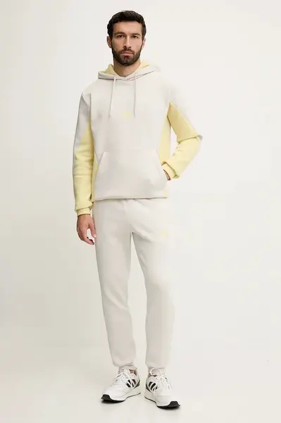 Tepláková souprava adidas FL CB HD TS pánská, béžová barva, JI8886