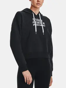 Under Armour Mikina Essential Script Hoodie-BLK - Dámské