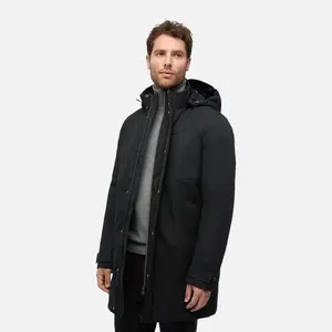 Pánská černá parka Geox Aerantis