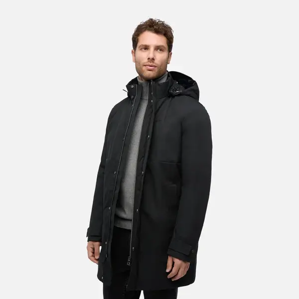 Pánská černá parka Geox Aerantis