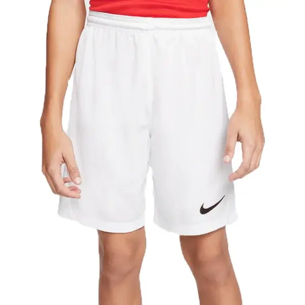 Nike DRI-FIT PARK 3 JR TQO Chlapčenské futbalové šortky, biela, veľkosť