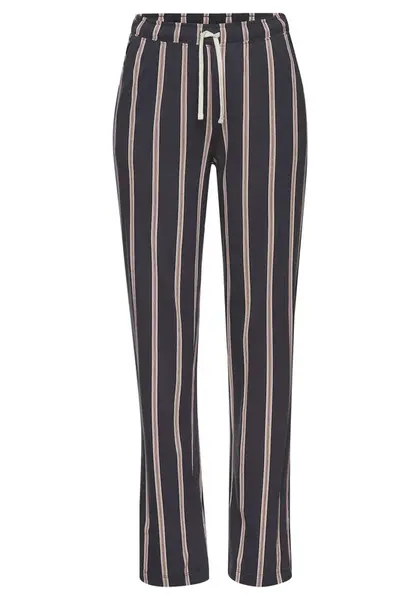 LASCANA Pyžamové nohavice  námornícka modrá / brusnicová / čierna / biela