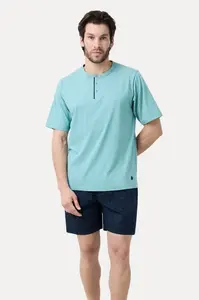 Pánské pyžamo krátké JOAQUIM XXL Zelená