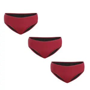 Meracus 3PACK Menstruační kalhotky Timeless Burgundy Plus (MEMS106) S