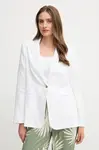 Plátěné sako OUI bílá barva, 92927