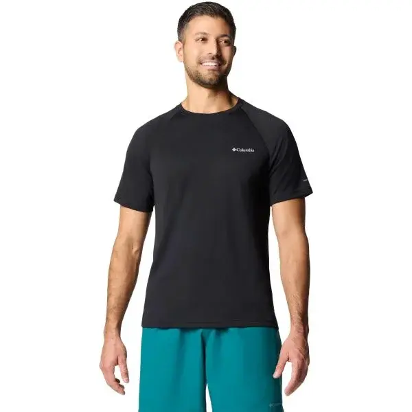 Columbia ALPINE CHIL™ PRO SS CREW Pánske športové tričko, čierna, veľkosť