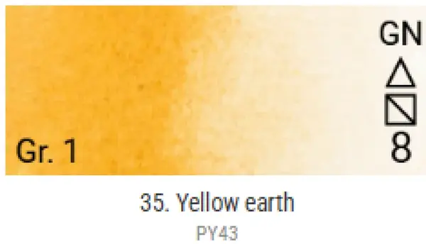 Akvarelové barvy Grand Godet – 35 Yellow Earth
