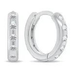 Brilio Silver Nadčasové kruhové stříbrné náušnice EA150W