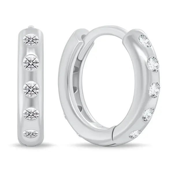 Brilio Silver Nadčasové kruhové stříbrné náušnice EA150W