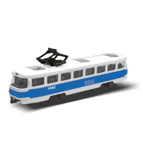 Tramvaj MHD modrá 16 cm