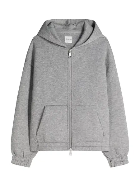 Bershka Tepláková bunda  sivá