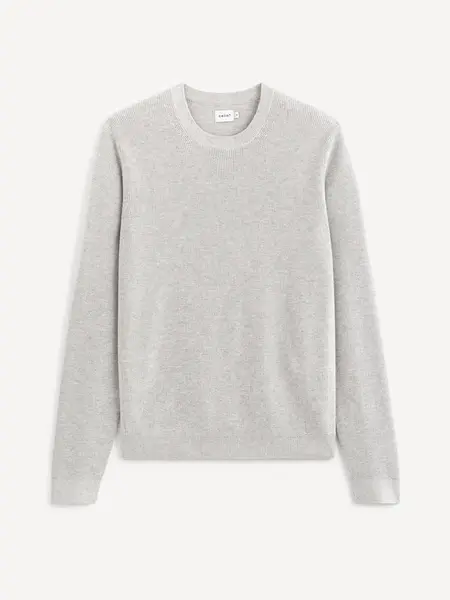 Svetlošedý basic sveter Celio Tepic