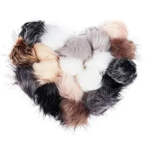 20Pcs 10 Colors Faux Fox Fur Soft Pompom Ball