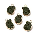 Dyed Synthetic Lava Rock Pendants