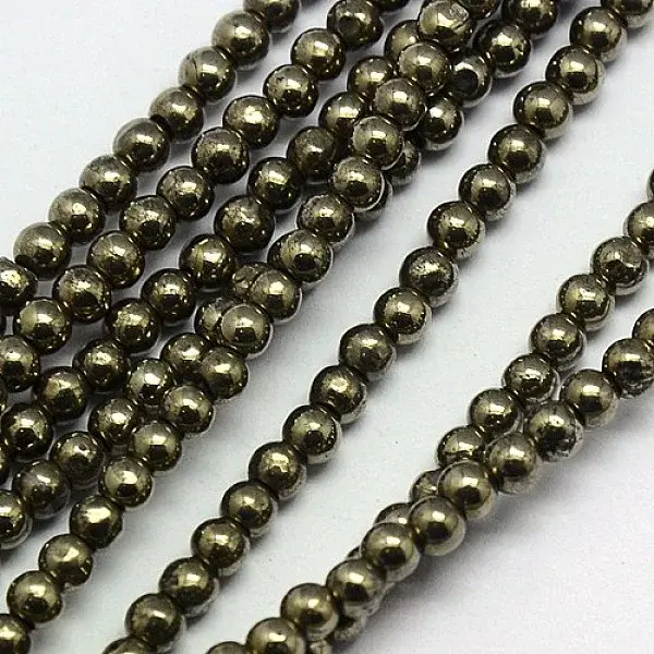 Natural Pyrite Beads Strands
