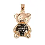 Brass Micro Pave Cubic Zirconia Pendants