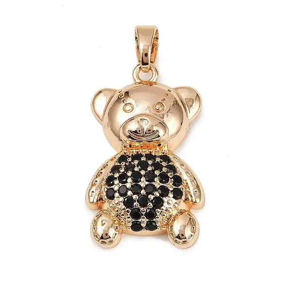 Brass Micro Pave Cubic Zirconia Pendants