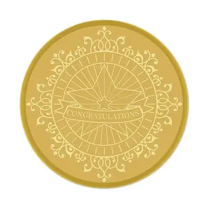 Plastic Self Adhesive Gold Foil Embossed Stickers