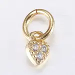 Brass Micro Pave Cubic Zirconia Charms