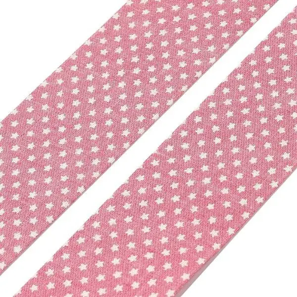 5M Cotton Linen Strar Printed Ribon