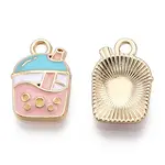 Light Gold Plated Alloy Enamel Pendants