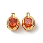 Brass Micro Pave Cubic Zirconia Charms