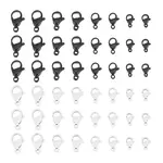 48Pcs 8 Styles Spray Painted 304 Stainless Steel Lobster Claw Clasps