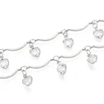 Brass Glass Scalloped Bar Chains