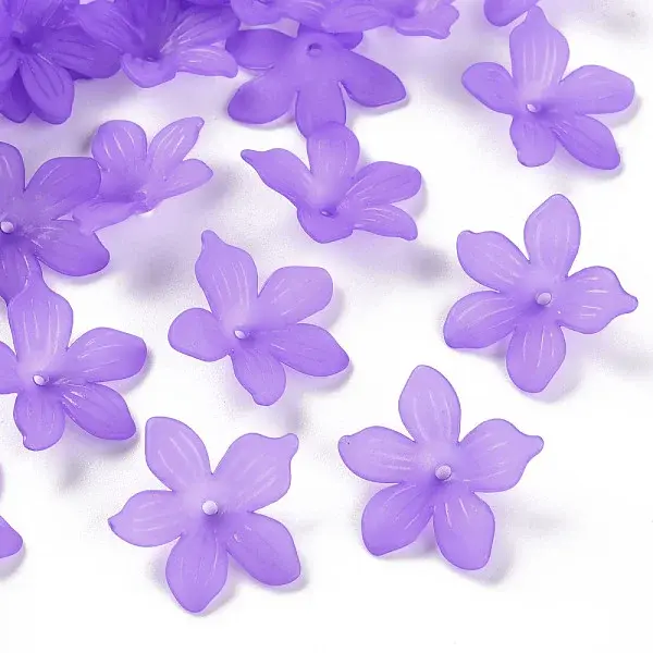 Frosted Acrylic Bead Caps