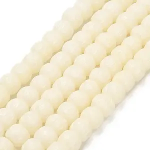 Synthetic Coral Dyed Carved Beads