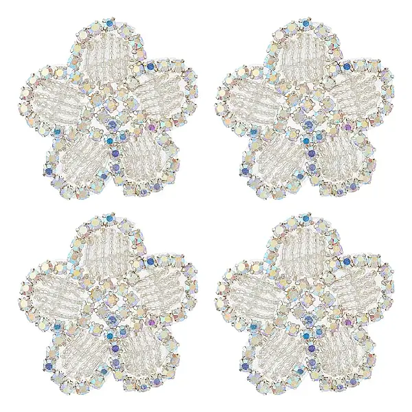 4Pcs Flower Cloth Patches