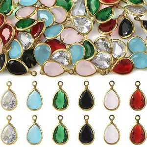 60Pcs 6 Colors K9 Glass Charms