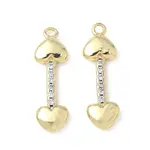 Brass Micro Pave Cubic Zirconia Pendants