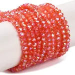 Baking Electroplate Glass Beads Strands