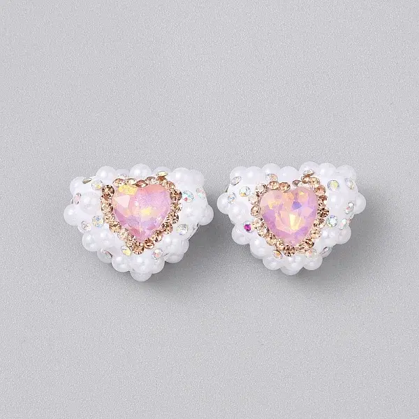 Polymer Clay Rhinestone with Crystal Beads