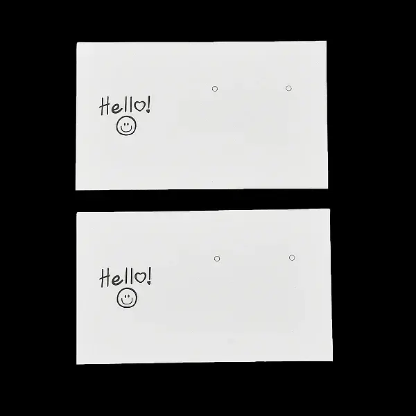 Smiling Face Paper Earrings Necklace Display Cards