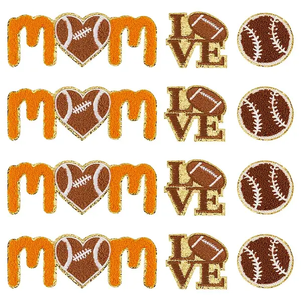 12Pcs 3 Styles Towel Cloth Computerized Embroidery Cloth Iron On/Sew On Patches