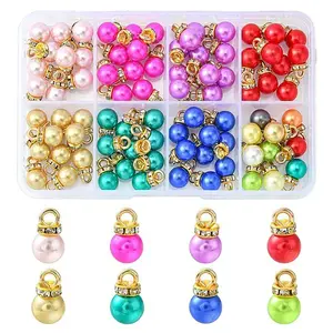 80Pcs 8 Colors ABS Plastic Charms