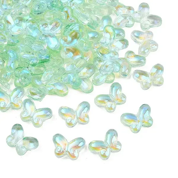 AB Color Plated Transparent Glass Beads