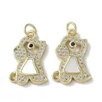 Brass Micro Pave Cubic Zirconia Pendants