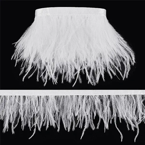 2 Yards Fashion Ostrich Feather Cloth Strand Costume Accessories
