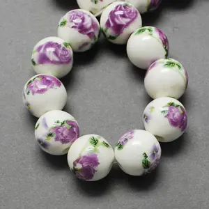 Handmade Printed Porcelain Beads