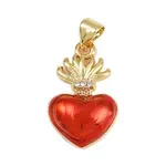 Brass Micro Pave Clear Cubic Zirconia Pendants