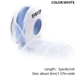 1Roll 5 Yards ABS Pearl Edged Mesh Ribbon for Bowknot Making