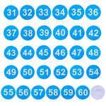 1 Set Round ABS Plastic Number 31-60 Brooches Sets