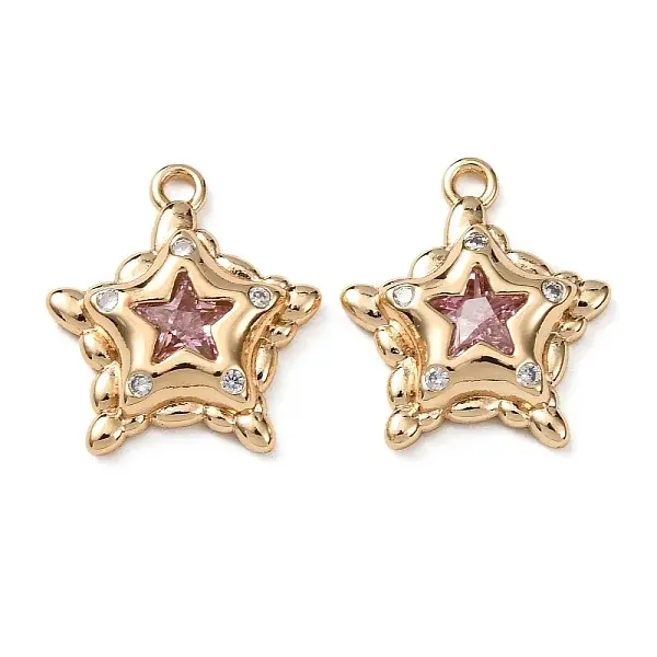 Brass with Cubic Zirconia Pendants